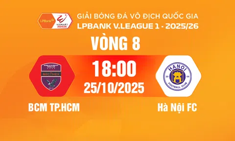 Trực tiếp bóng đá Becamex TP.HCM vs Hà Nội 18h00 hôm nay 25/10/2025