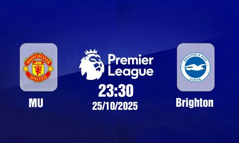 Trực tiếp bóng đá Man Utd vs Brighton Ngoại hạng Anh 23h30, 25/10/2025