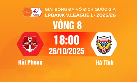 VTV5 Trực tiếp bóng đá Hải Phòng vs Hà Tĩnh 18h00 hôm nay 26/10/2025