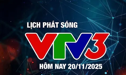 Lịch phát sóng VTV3 hôm nay ngày 20/11/2025