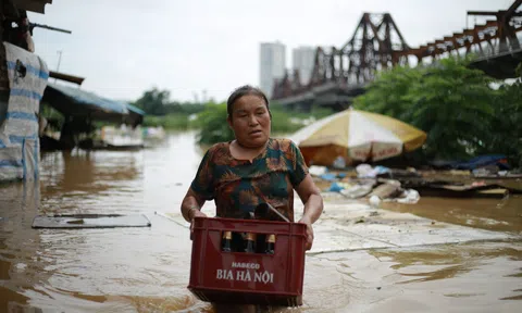 Hà Nội: Dân nghèo "chạy lũ" ven bờ sông Hồng