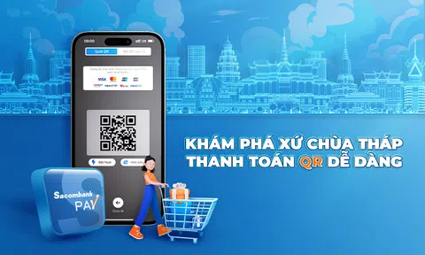 Sacombank kết nối thanh toán bằng mã QR xuyên biên giới tại Campuchia