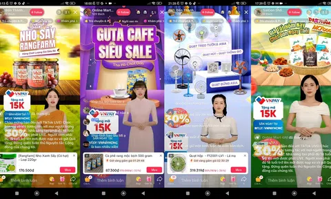 TP.HCM: Tiểu thương chợ Bến Thành livestream bán hàng cùng với các “streamers ảo”
