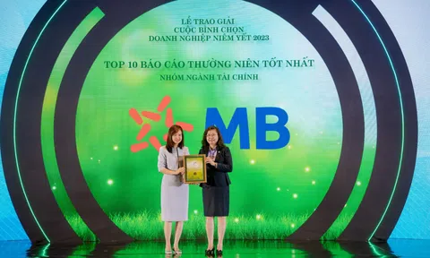 MB được vinh danh “top 10 Doanh nghiệp có báo cáo thường niên xuất sắc 2023”