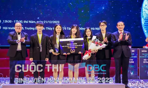Đội thi E-force của Trường Đại học Kinh tế Quốc dân giành giải Nhất cuộc thi Sinh viên Kinh doanh số 2023