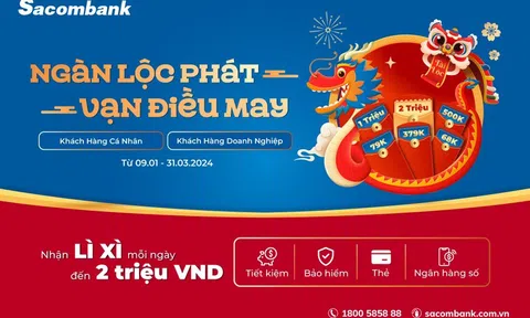“Ngàn lộc phát, vạn điều may” - Sacombank tri ân khách hàng dịp Tết Nguyên đán 2024