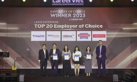 Tập đoàn THACO được vinh danh “Top 20 nhà tuyển dụng được yêu thích nhất” khối doanh nghiệp lớn