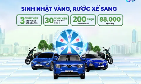 MB triển khai chương trình gửi tiền “Sinh nhật vàng – Rước xế sang”, trị giá lên đến 12 tỷ đồng