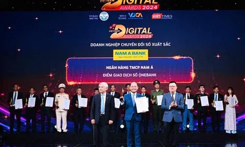 ONEBANK của Nam A Bank tiếp tục được vinh danh tại giải thưởng chuyển đổi số Việt Nam 2024