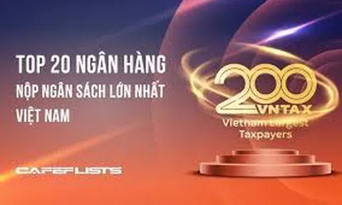 Công bố 20 Ngân hàng nộp ngân sách lớn nhất Việt Nam