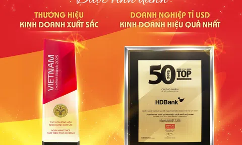 HDBank nhận 3 giải thưởng uy tín về hiệu quả kinh doanh, thương hiệu và đổi mới sáng tạo
