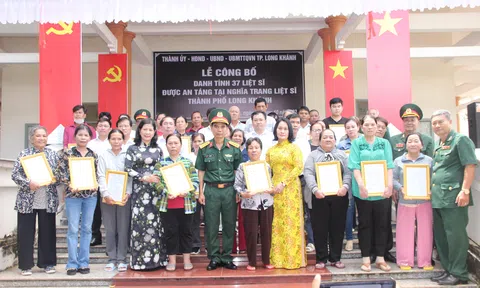 Công bố danh tính 37 liệt sĩ đang an táng tại Nghĩa trang liệt sĩ Long Khánh