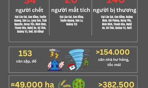 [Infographic] Bão số 10 gây thiệt hại khoảng 8.780 tỷ đồng