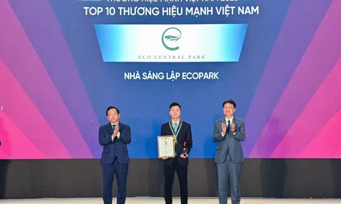 Nhà sáng lập Ecopark nhận giải thưởng “Top 10 thương hiệu mạnh Việt Nam 2025”