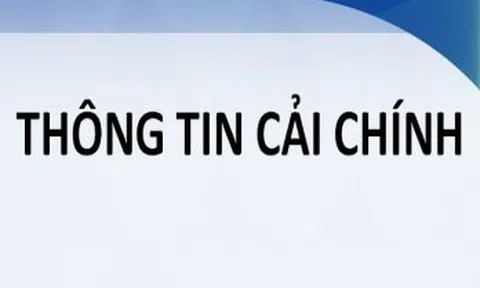 Thông tin cải chính, xin lỗi