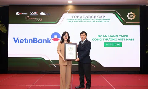 VietinBank lọt Top 3 doanh nghiệp niêm yết có hoạt động quan hệ nhà đầu tư yêu thích nhất 2023