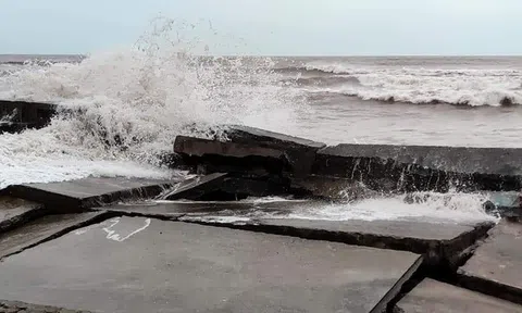 Nam Định khắc phục sự cố vỡ kè khu du lịch biển Thịnh Long