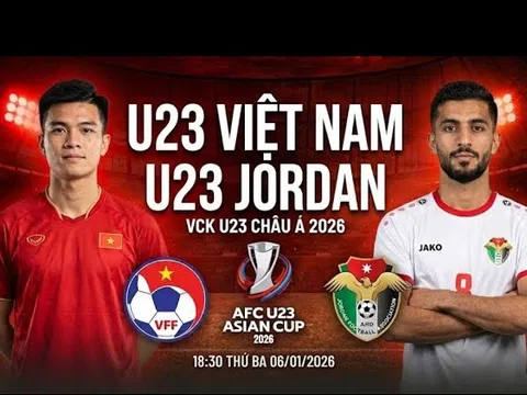 VTV5 Trực tiếp bóng đá U23 Việt Nam vs U23 Jordan, U23 Châu Á, 18h30 hôm nay 6/1/2026
