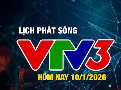 Lịch phát sóng VTV3 hôm nay ngày 10/1/2026