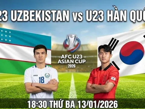 VTV5, VTV Go Trực tiếp bóng đá U23 Uzbekistan vs U23 Hàn Quốc, U23 Châu Á, 18h30 hôm nay 13/1/2026