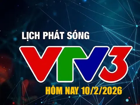 Lịch phát sóng VTV3 hôm nay ngày 10/2/2026