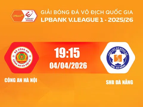 VTV7 Trực tiếp bóng đá Công an Hà Nội vs SHB Đà Nẵng 19h15 hôm nay 4/4/2026