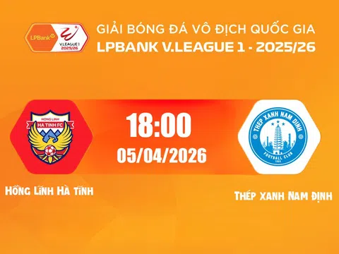 Trực tiếp bóng đá HL Hà Tĩnh vs TX Nam Định 18h00 hôm nay 5/4/2026