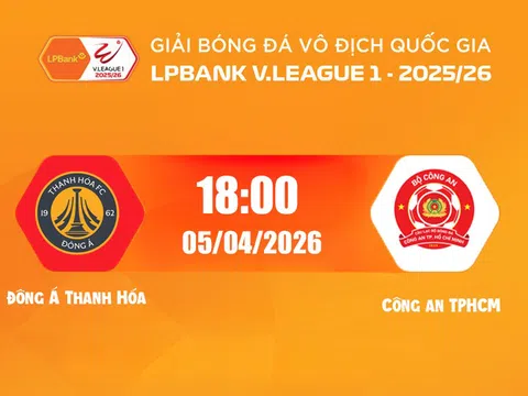 VTV5 TNB Trực tiếp bóng đá Thanh Hóa vs CA TP.HCM 19h15 hôm nay 5/4/2026