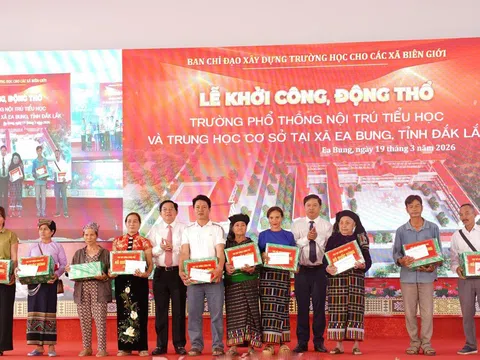 Đắk Lắk: Khởi công xây dựng Trường phổ thông nội trú liên cấp xã biên giới