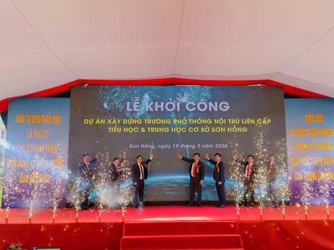 Đồng loạt khởi công Trường Phổ thông nội trú liên cấp Tiểu học và THCS tại Hà Tĩnh