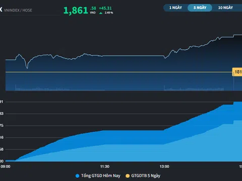 Cổ phiếu trụ "đồng lòng", VN-Index tiếp tục vượt đỉnh