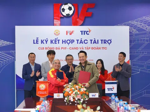 Tập đoàn TTC ký kết hợp tác tài trợ với CLB Bóng đá PVF - CAND