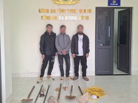 Phát hiện nhóm người mang cuốc xẻng vào rừng tìm vàng trái phép