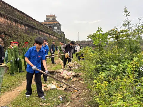 Phong trào "Ngày Chủ nhật xanh" được đông đảo cơ quan, đơn vị và các tầng lớp nhân dân thành phố Huế tham gia.