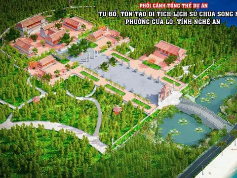 Nghệ An: Tôn tạo, tu bổ ngôi chùa hơn 800 năm tuổi ngoài khơi biển Cửa Lò