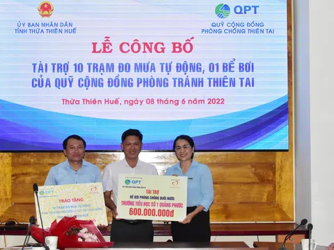Thừa Thiên Huế tiếp nhận 11 trạm đo mưa tự động phòng chống thiên tai