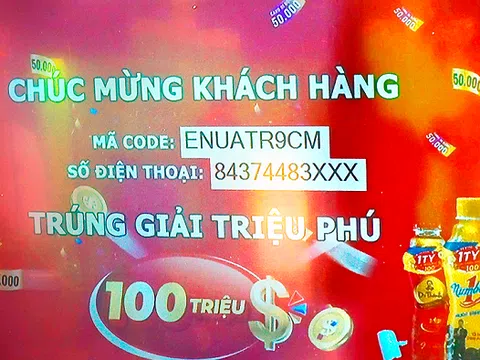 Ninh Bình: Một phụ hồ trúng 100 triệu đồng nhờ giải khát với Number 1