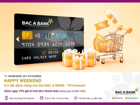 Shopping tại TH Truemart bằng thẻ BAC A BANK nhận ưu đãi hấp dẫn