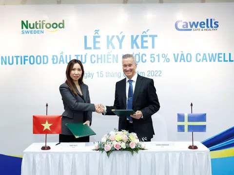 Nutifood hoàn tất đầu tư vốn vào Công ty thực phẩm Cawells ở Thụy Điển