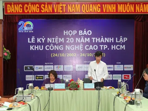 Lễ kỷ niệm 20 năm thành lập Khu Công nghệ cao TP. Hồ Chí Minh sẽ diễn ra vào ngày 29/10