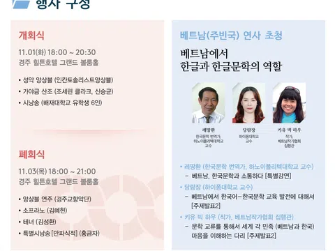 03 dịch giả Việt Nam tham dự Liên hoan quốc tế các nhà văn viết tiếng Hàn lần 8