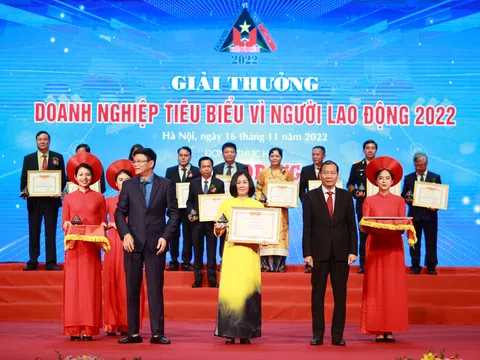 BAC A BANK tiếp tục nhận giải thưởng Doanh nghiệp tiêu biểu Vì người lao động năm 2022