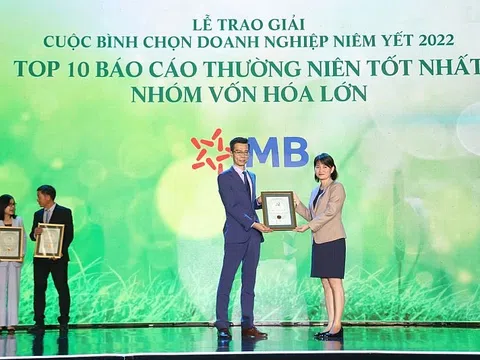 Ngân hàng MB vào Top 10 doanh nghiệp niêm yết có báo cáo thường niên xuất sắc nhất