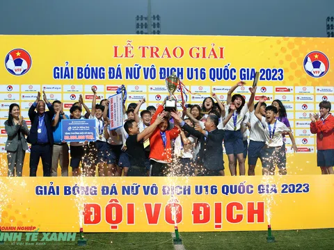 Đội tuyển nữ U16 Phong Phú Hà Nam vô địch Giải Bóng đá nữ U16 Quốc gia 2023
