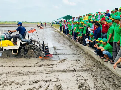 Cơ giới hóa gieo sạ chính xác, hỗ trợ sản xuất lúa chất lượng cao