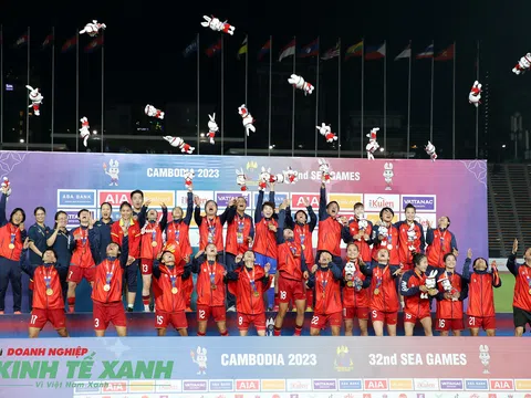 Đội tuyển bóng đá nữ Việt Nam xuất sắc đoạt Huy chương Vàng SEA Games lần thứ 4 liên tiếp