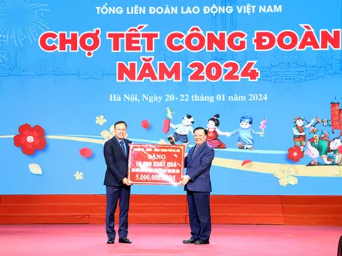 Hà Nội: Khai mạc "Chợ Tết Công đoàn" năm 2024 tại Cung Văn hóa Lao động Hữu nghị Việt Xô