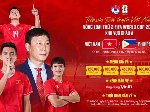 Ngày mai 25/5, VFF bắt đầu mở bán vé trận lượt về giữa Việt Nam và Philippines