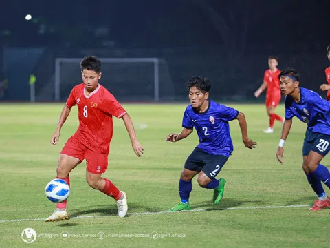 U16 Việt Nam bị các cầu thủ U16 Campuchia cầm hòa