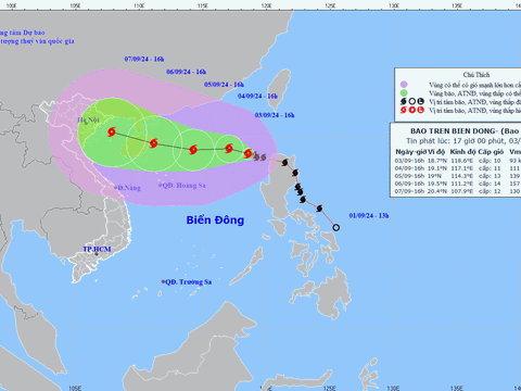 Bão số 3 khả năng rất cao ảnh hưởng trực tiếp đến vùng biển và đất liền khu vực Bắc Bộ và Bắc Trung Bộ